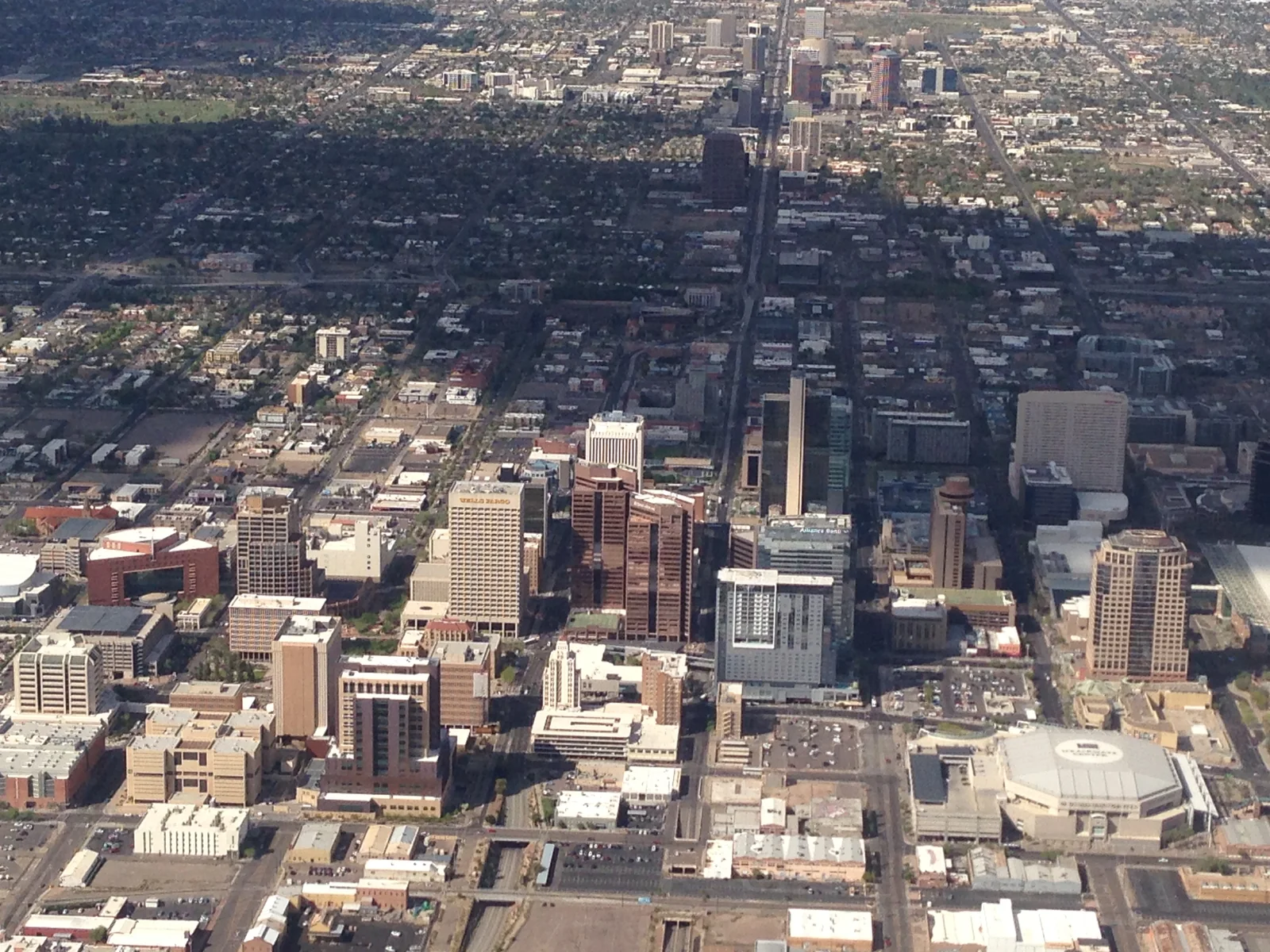 Location - Phoenix 2 Phoenix, Arizona commercial district and roofline