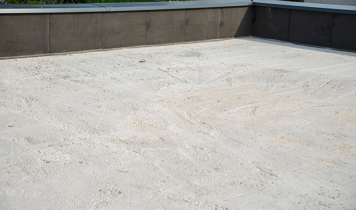 New Concrete Flat Roof Before Waterproof Insulation