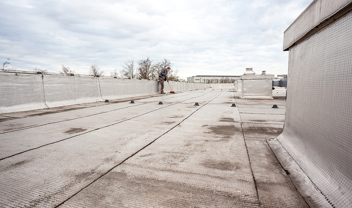 Flat Roof With Roofing