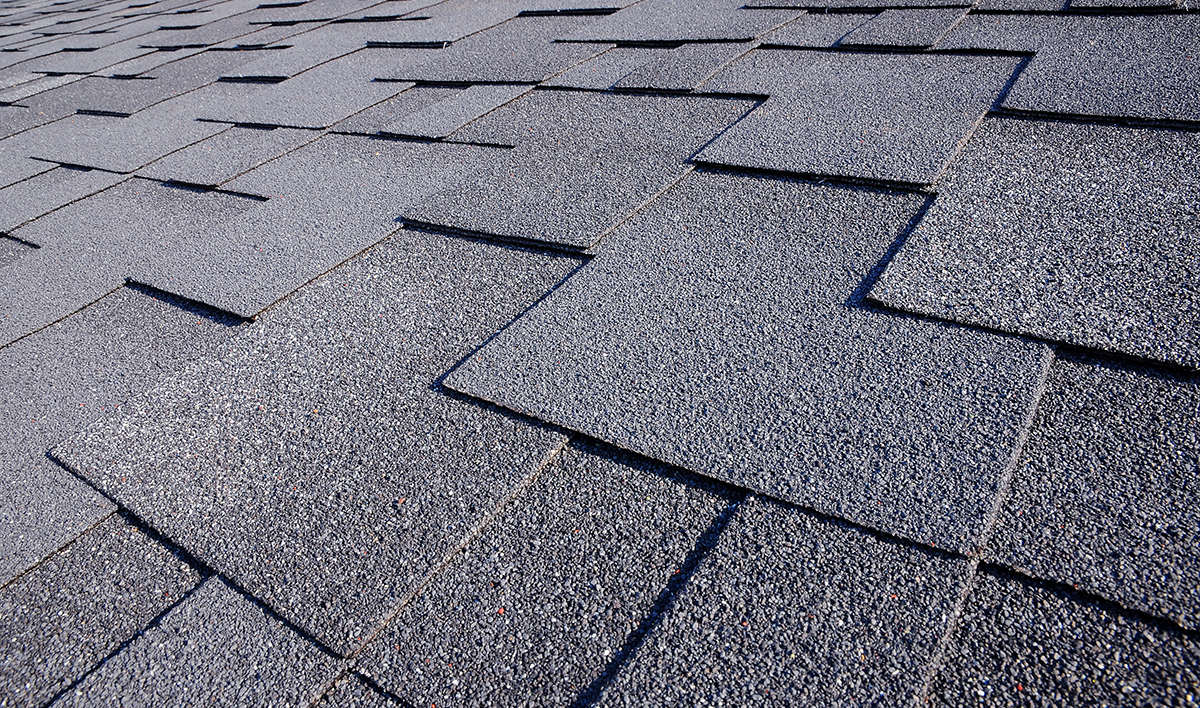 Close Up View On Asphalt Roofing Shingles Background Roof Shing